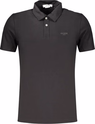 Black Cotton Men's Polo