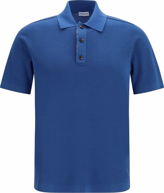 Burberry Blue Wool Oves Aries Polo Shirt