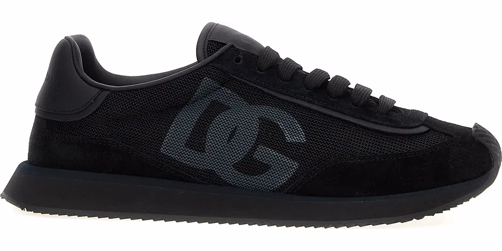 Dolce & Gabbana Black Calfskin Athletic Sneakers