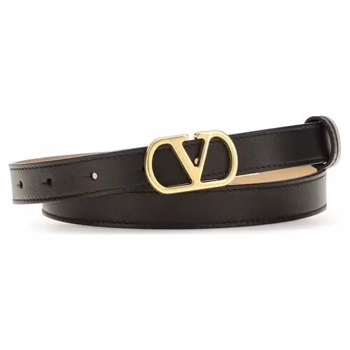 Valentino Garavani Black Lamb Ovis Aries Aries Regular Belt