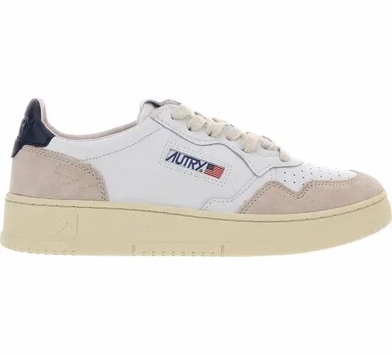 Autry White Calf Leather Bos Taurus Athletic Sneakers