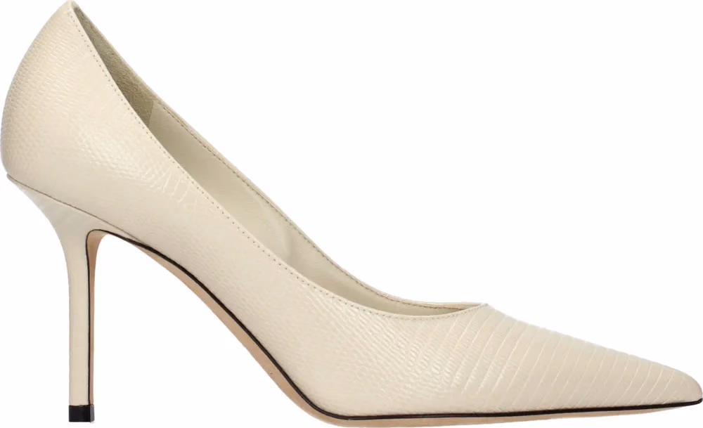 Jimmy Choo Beige Leather High Heel Pumps