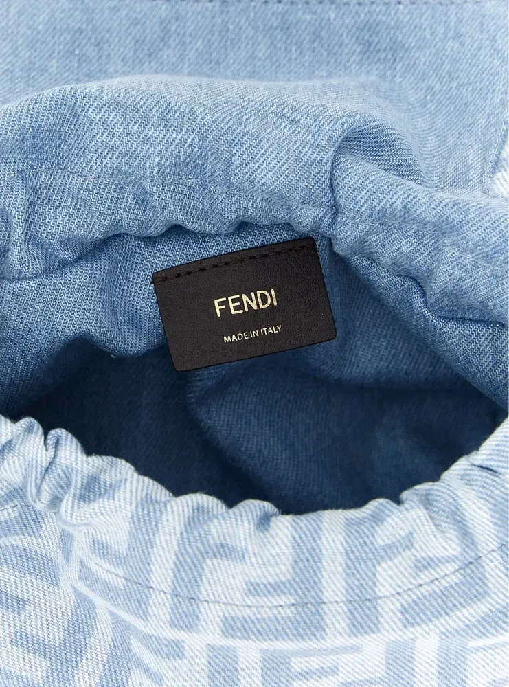 Fendi Blue Cotton Handbag