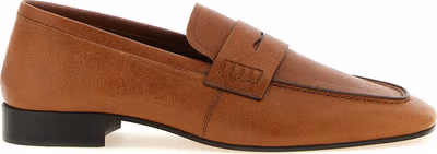 Brown Lamb Leather Slip-On Loafers