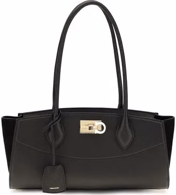 Black Calf Leather Bos Taurus Shoulder Bag