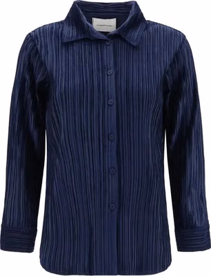 Blue Polyester Shirt