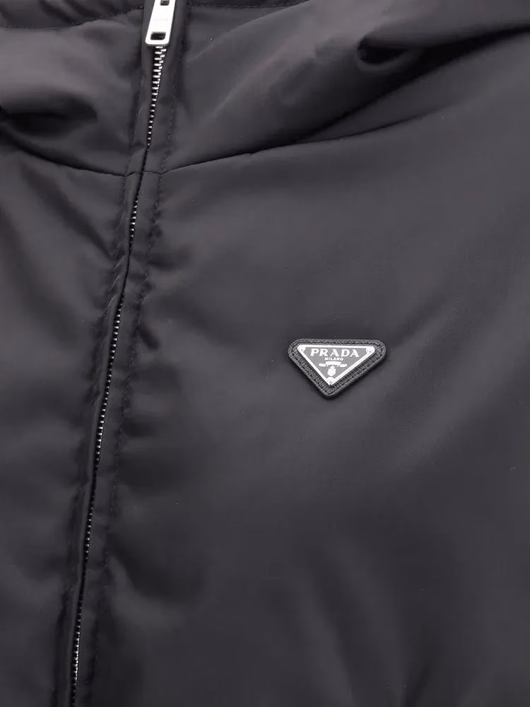 Prada Black Recycled Polyamide Shell Jacket