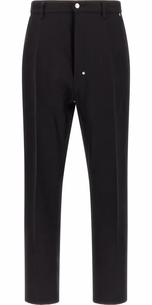 Rick Owens Black Cotton Casual Pants