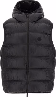 Black Polyamide Sleeveless Jacket