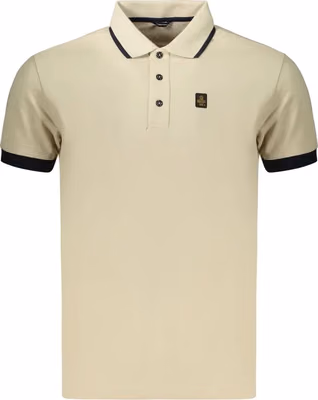 Beige Cotton Men's Polo