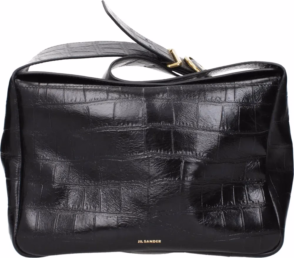 Jil Sander Black Leather Crossbody Bag