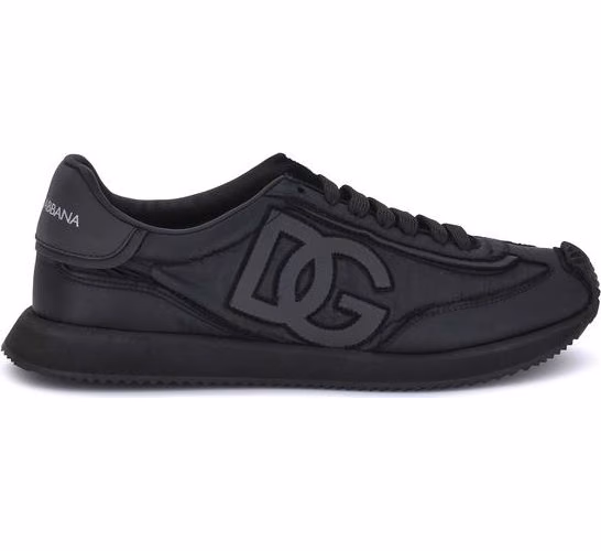 Dolce & Gabbana Black Fabric Athletic Sneakers