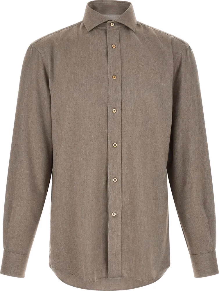 Brunello Cucinelli Gray Cotton Blouse
