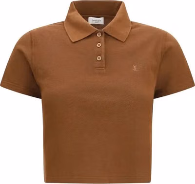 Brown Cotton Polo Shirt