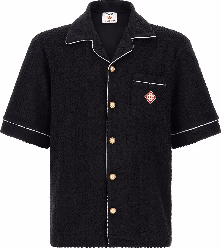 Casablanca Black Cotton Pattern Shirt