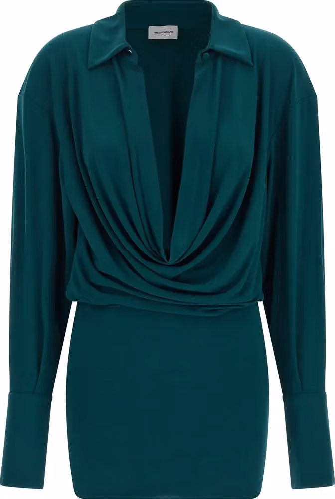 The Andamane Bicolor Polyester Short Dress