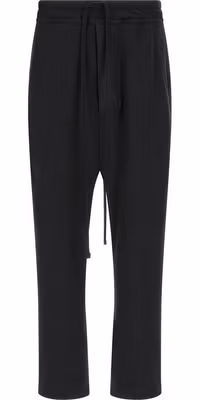 Black Cotton Casual Pants