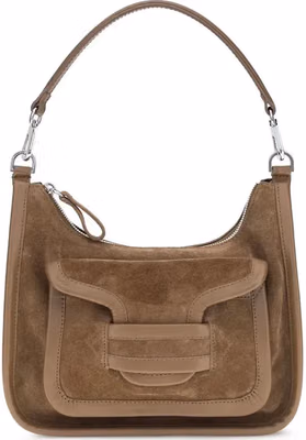 Beige Calf Leather Bos Taurus Shoulder Bag