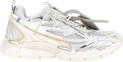 White Polyethylene Athletic Sneakers