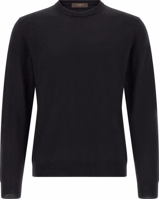 Black Virgin Wool Cardigan