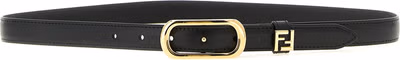 Black Calfskin Thin Belt