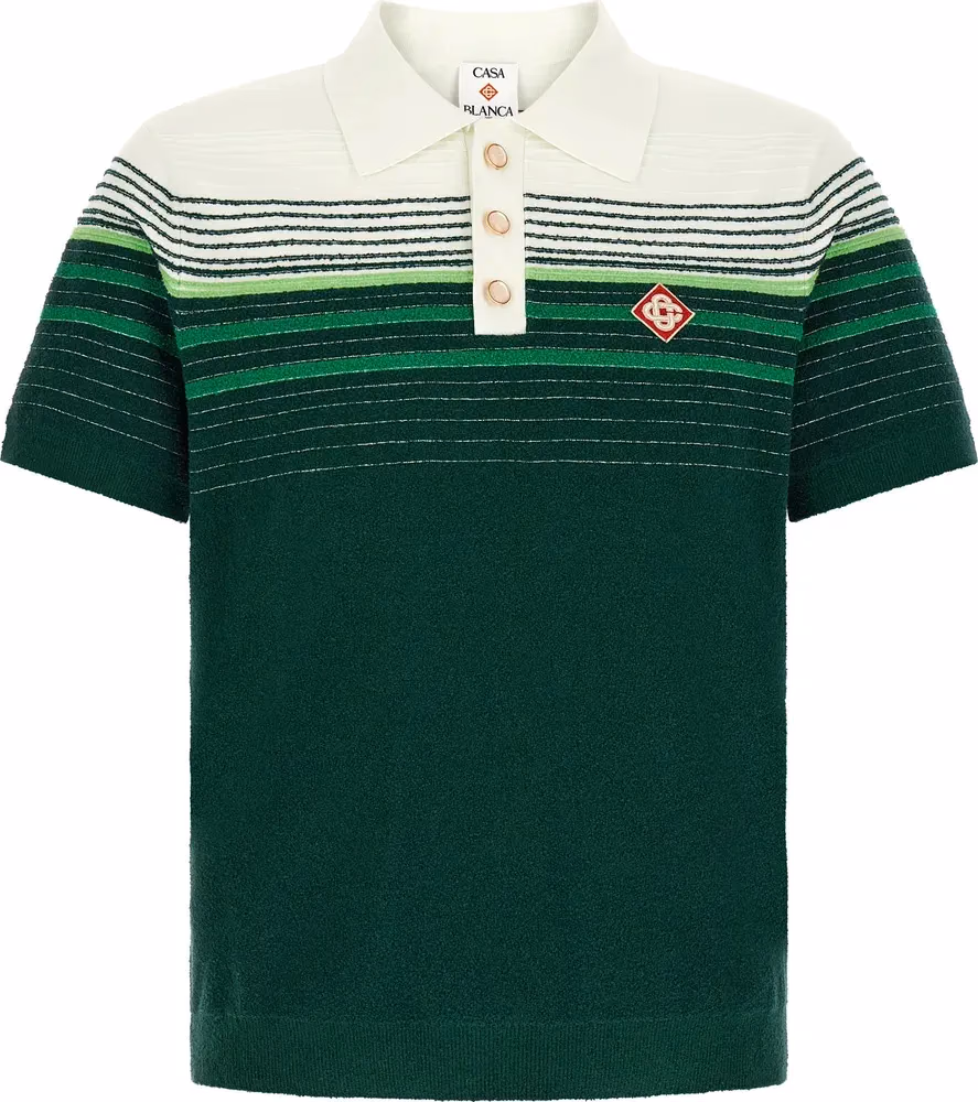 Casablanca Bicolor Cotton Polo Shirt