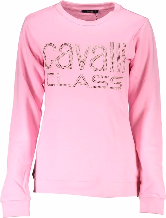Cavalli Class Pink Cotton Womens Sweatshirt