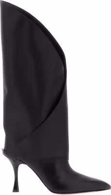 Black Calfskin Over The Knee