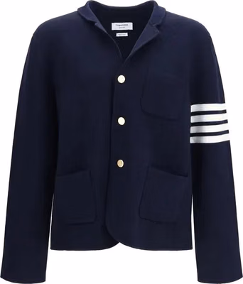 Blue Wool Oves Aries Full-Length Jacket
