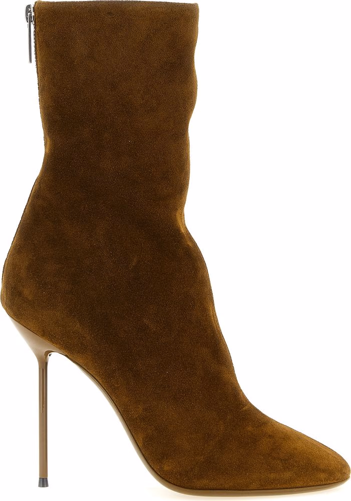 Paris Texas Brown Calfskin Ankle Boots