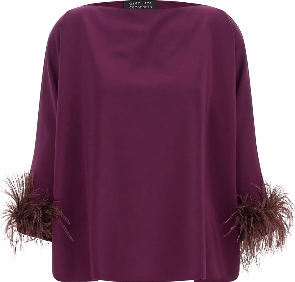 Gianluca Capannolo Purple Viscose Blouse