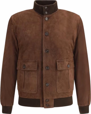 Brown Calf Leather Bos Taurus Bomber