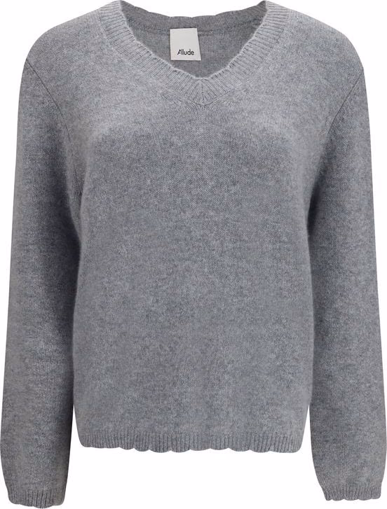 Allude Gray Cashmere Sweater