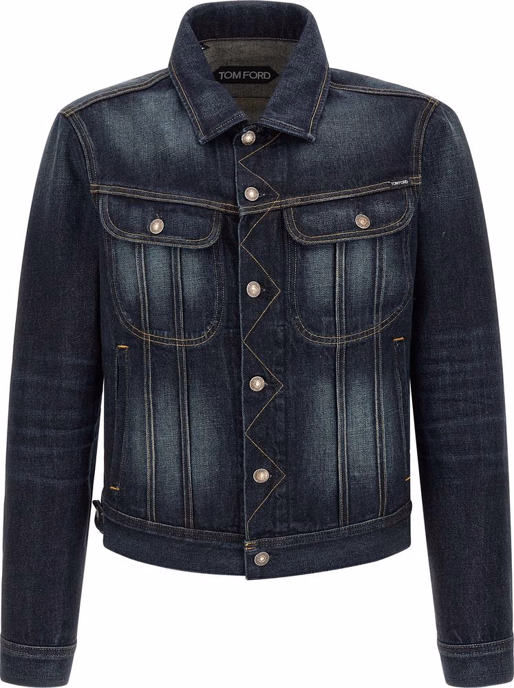 Tom Ford Blue Cotton Denim Jacket