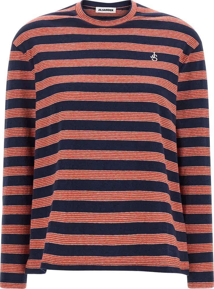 Jil Sander Multicolor Cotton Long Sleeve T-Shirt