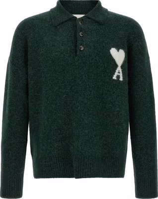 Bicolor Alpaca Leather Polo Shirt