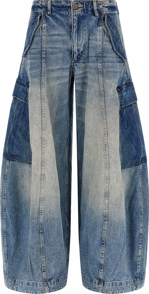 R13 Blue Cotton Jeans Denim