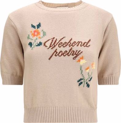 Beige Cotton Sweatshirt