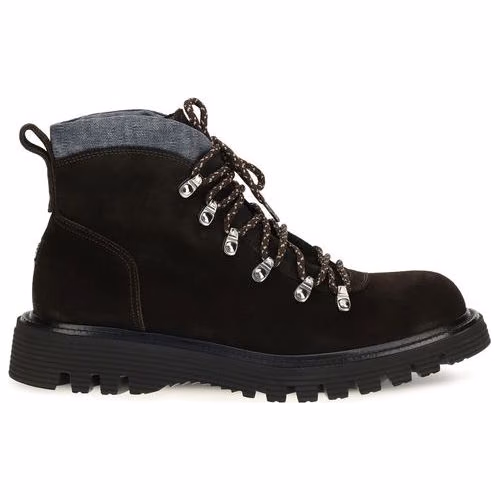 Fratelli Rossetti Brown Suede Leather Lace-Up Boots