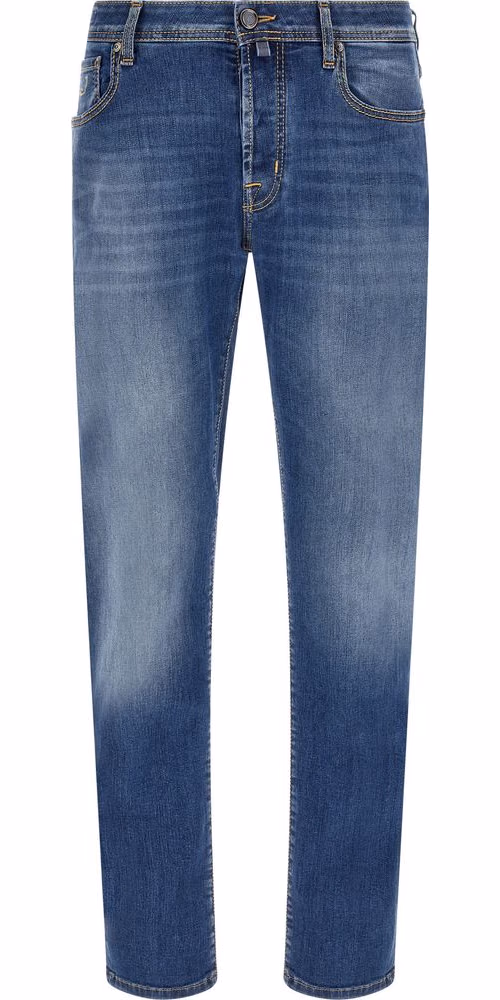 Jacob Cohen Blue Cotton Straight-Leg Jeans