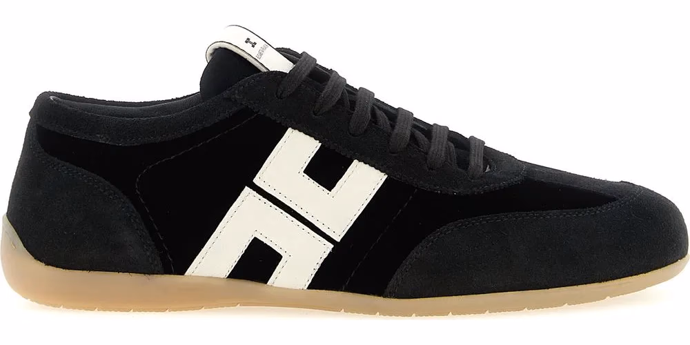 Elisabetta Franchi Bicolor Leather Low Top Sneakers