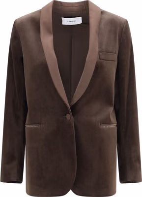 Brown Cotton Blazer