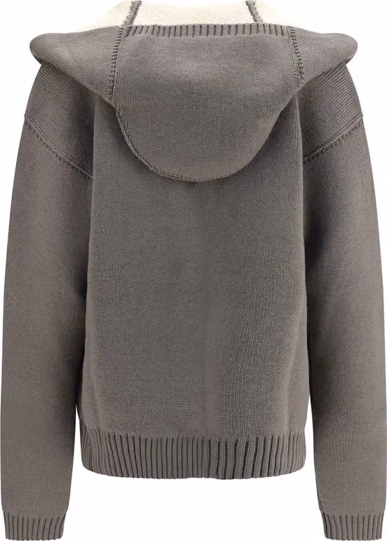 Rick Owens Gray Wool Oves Aries Hoodie