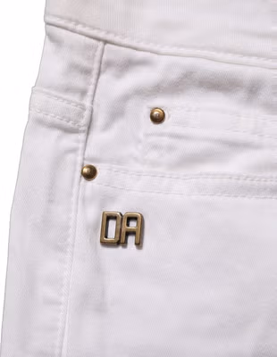 White Cotton Stretch Skinny Denim Jeans