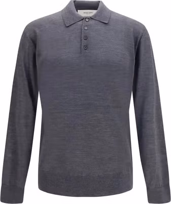 Gray Wool Oves Aries Polo Shirt
