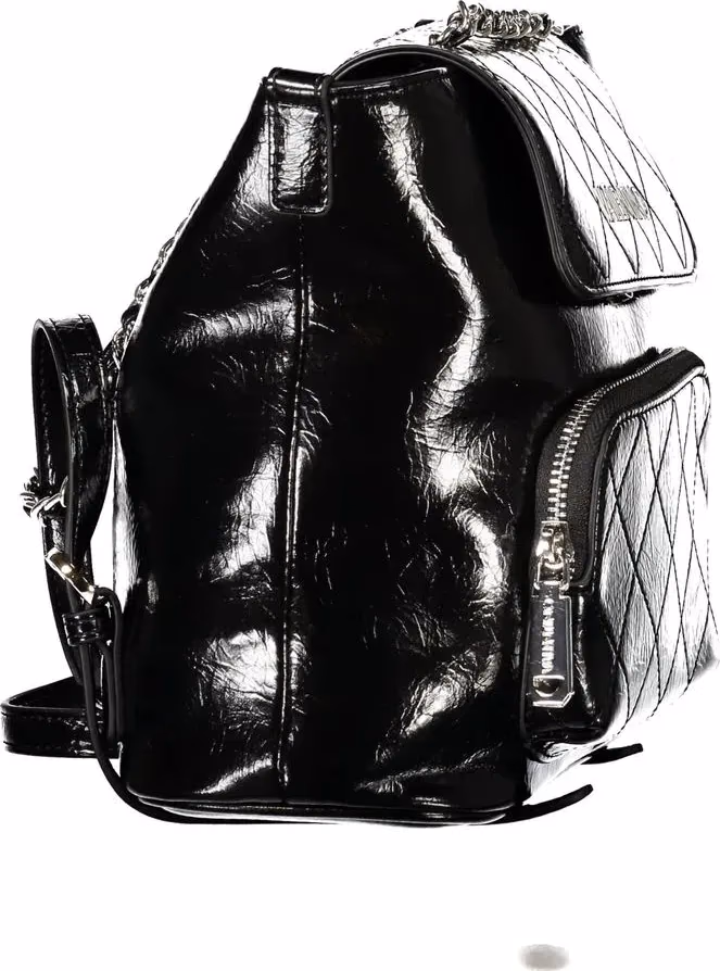 Mario Valentino Black Polyurethane Women's Backpack