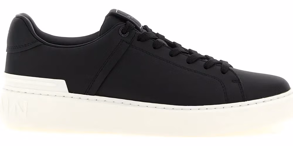Balmain Bicolor Calfskin Low Top Sneakers