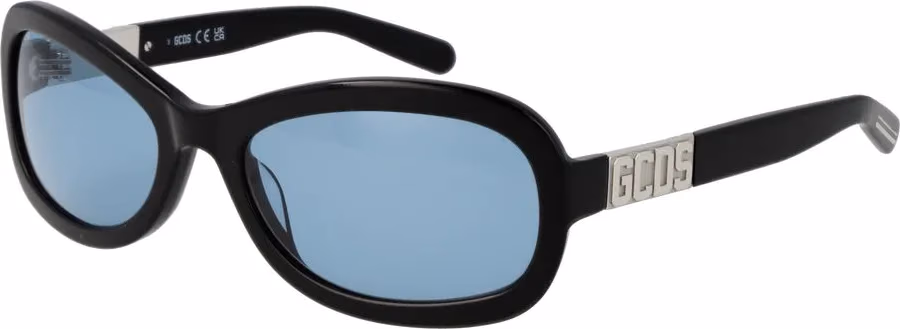 GCDS Black Acetate Sunglasses