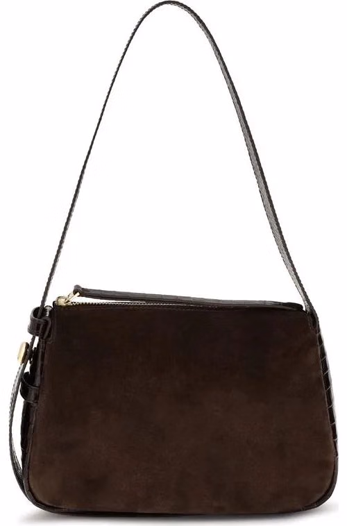 Tory Burch Brown Suede Leather Shoulder Bag