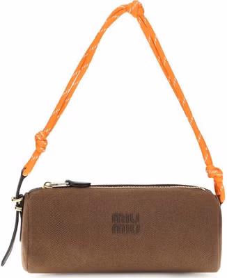 Brown Cotton Shoulder Bag